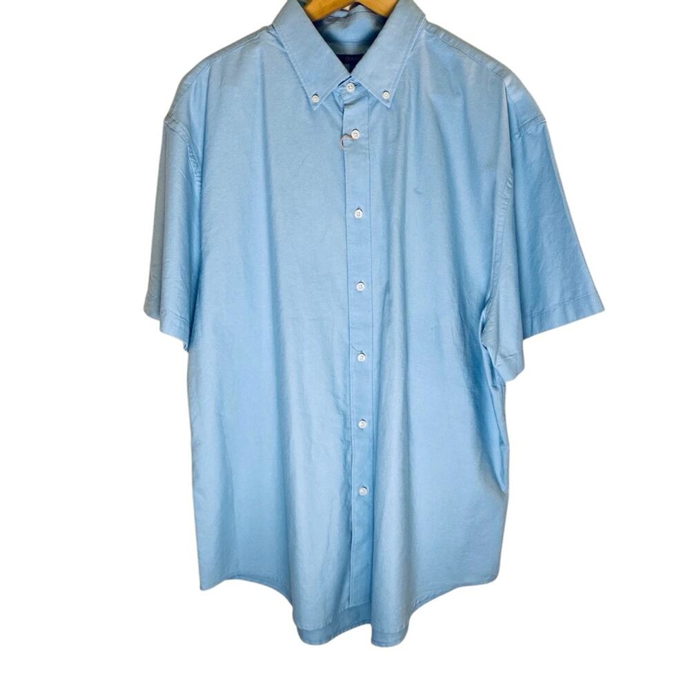 Quince Mens 100% Organic Cotton Blue Casual Oxford Button Down Shirt Sz XXL